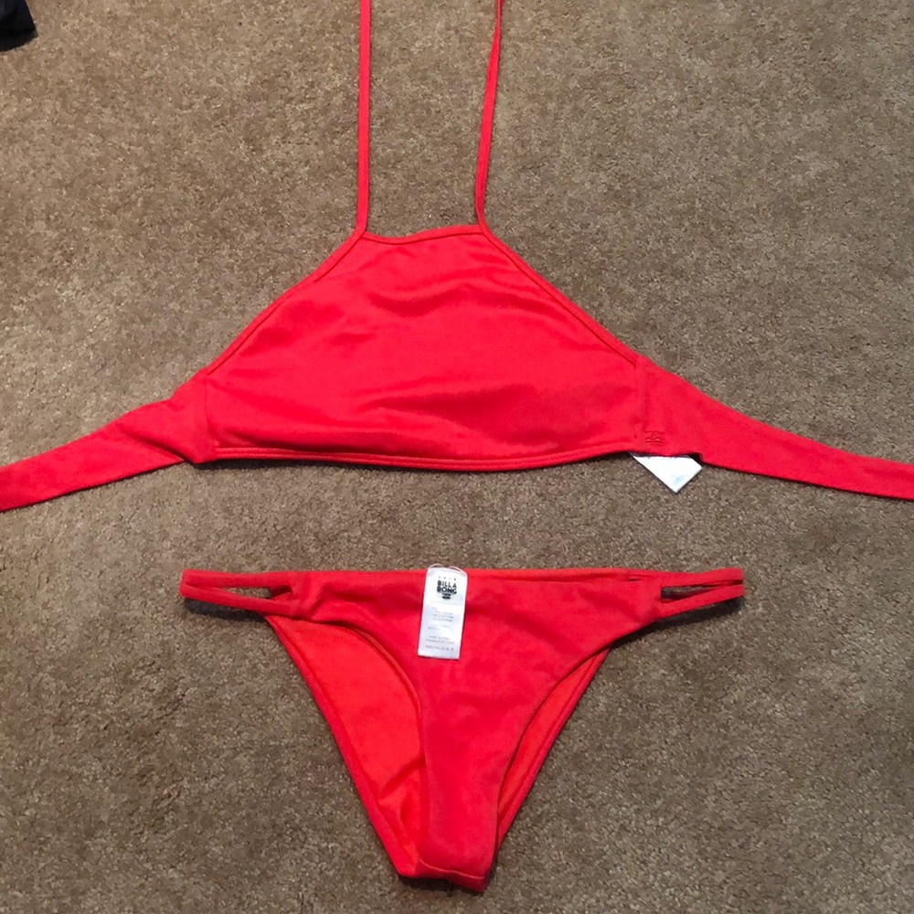 Billabong red bathing suit set- can be sold separately